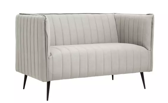 Диван Fakia с замшевым покрытием светло-серого цвета