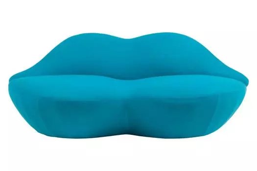 Диван Heller Bocca Lip голубого цвета