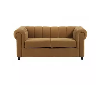 Диван Kartell в обивке из велюра карамельного цвета