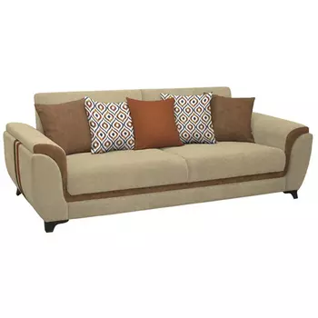 Диван-книжка эмма с обивкой из велюра бежевого цвета