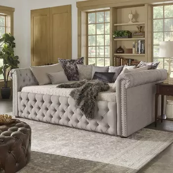 Диван-кровать Chelsy серого цвета 140х200