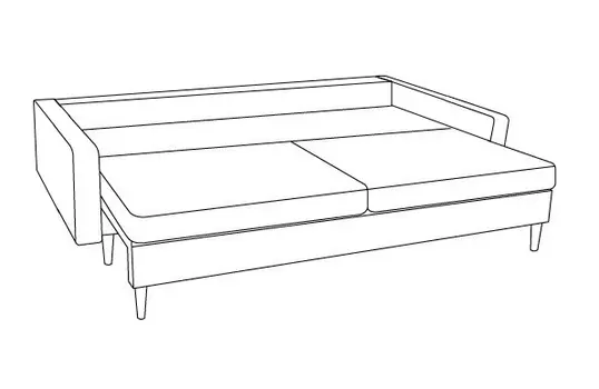 Диван-кровать дэн коричневого цвета