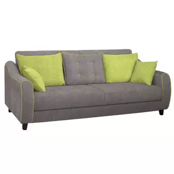 Диван-кровать френсис в обивке из велюра серо-коричневого цвета