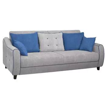 Диван-кровать френсис в обивке из велюра серого цвета