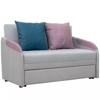 Диван-кровать громит м в обивке из велюра светло-серого цвета