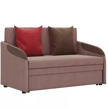 Диван-кровать громит м в обивке из велюра коричневого цвета