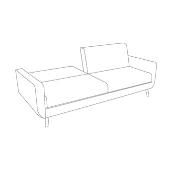 Диван-кровать криспи синего цвета