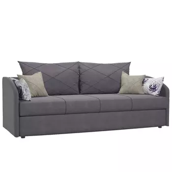 Диван-кровать лавли в обивке серого цвета