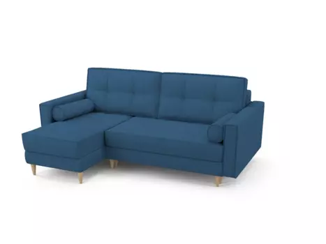 Диван-кровать отто левый синего цвета