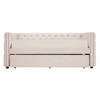 Диван-кровать Taira бежевого цвета 90х200