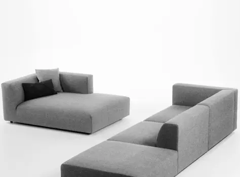 Диван Match Sofa серого цвета