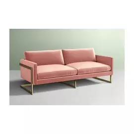 Диван на металлическом основании Domane розового цвета