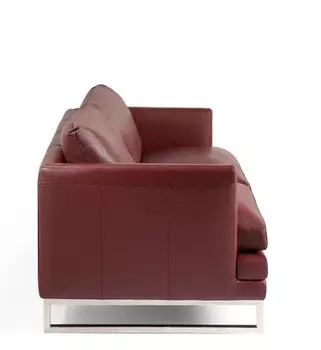 Диван Personal Piel двухместный бордового цвета
