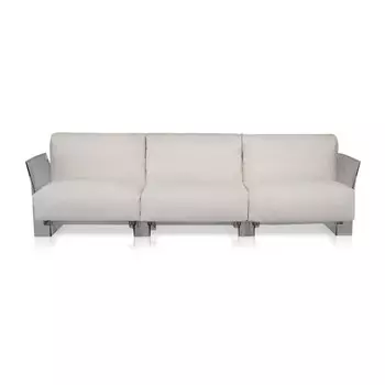 Диван Pop трехместный белого цвета