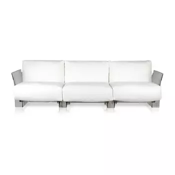 Диван Pop трехместный белого цвета