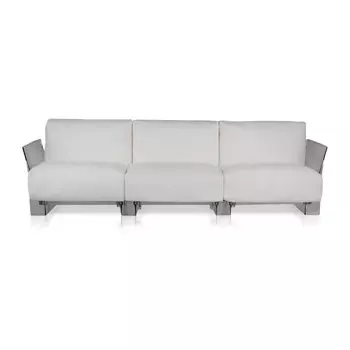 Диван Pop трехместный белого цвета