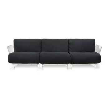 Диван Pop трехместный черного цвета