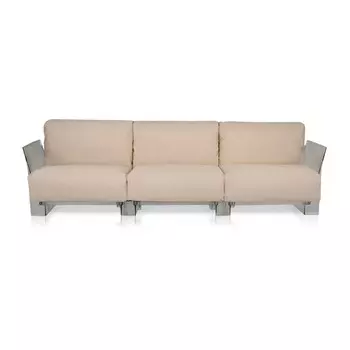 Диван Pop трехместный светло-коричневого цвета