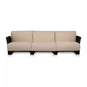 Диван Pop трехместный светло-коричневого цвета