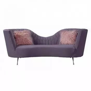 Диван Rozi двухместный с обивкой сиреневого цвета