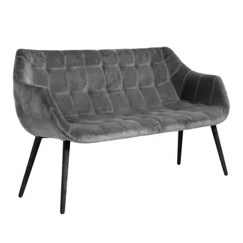 Диван с мягкой велюровой обивкой серого цвета