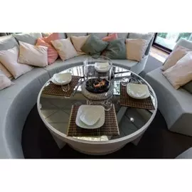 Диван тоскана полукруглый модуль синего цвета