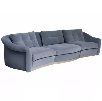 Диван трехместный Leo серого цвета