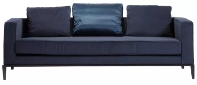 Диван трехместный Michel синего цвета