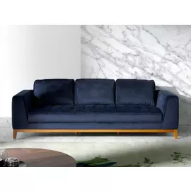 Диван трехместный синего цвета