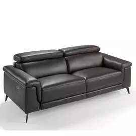 Диван трехместный темно-коричневого цвета