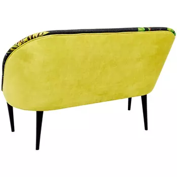 Диван тропический лес / мёд с основанием из бука