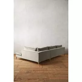 Диван угловой Kona светло-серого цвета