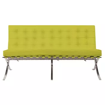 Двухместный диван Barcelona лимонного цвета