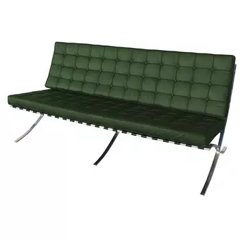 Двухместный диван Barcelona зелёного цвета