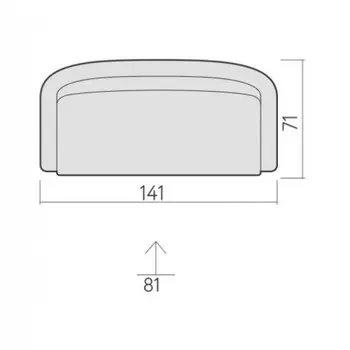 Двухместный диван мари с зеленым принтом