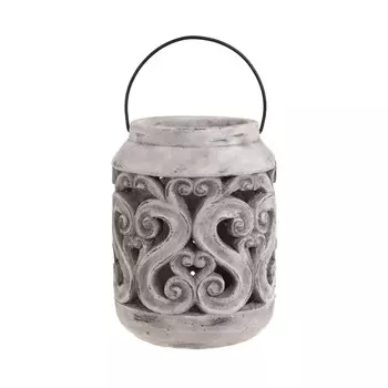 Фонарь из цемента серого цвета