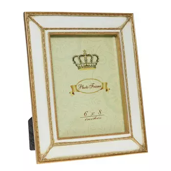 Фоторамка бело-золотого цвета