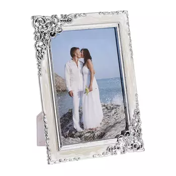 Фоторамка из пластика молочного цвета 13х18