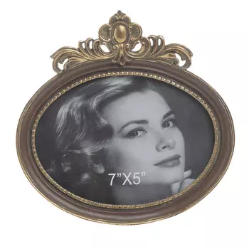 Фоторамка круглая золотого цвета