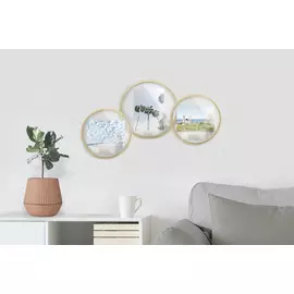 Фоторамка круглой формы Infinity 10x15 цвета матовая латунь