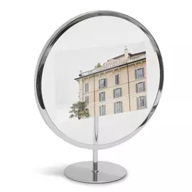 Фоторамка круглой формы Infinity 12x18 цвета хром