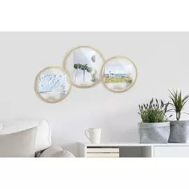 Фоторамка круглой формы Infinity 12x18 цвета матовая латунь