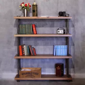 Этажерка Brut из сосны и стали