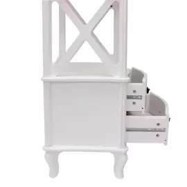 Этажерка джульетта 2 с двумя ящиками молочный дуб