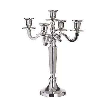 Канделябр из алюминия серебряного цвета