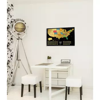 Карта Travel Map Usa Black
