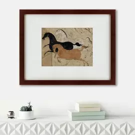 Картина арабские скакуны литография персия 16 век