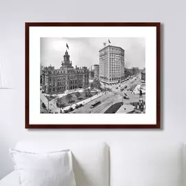 Картина City Hall Detroit 1900 г.
