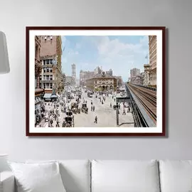 Картина Everyday Life in New York City 1908 г.