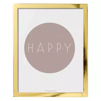 Картина Happy в золотой рамке